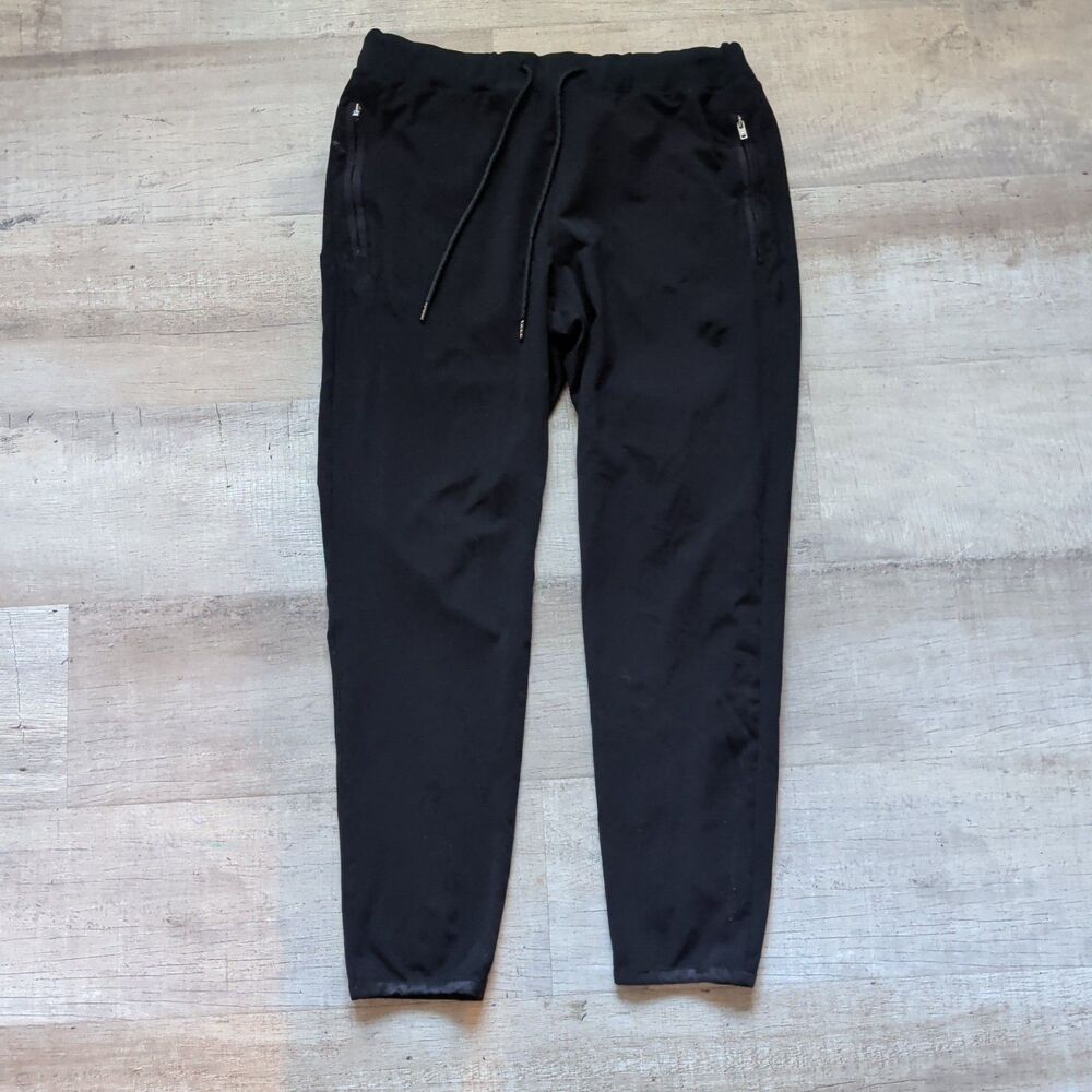 THEORY Demir SW Jogger Sweatpants Mens Size M Black Stretch Tech Knit